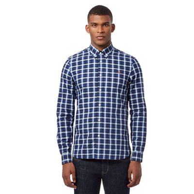 Fred Perry Blue button down gingham shirt